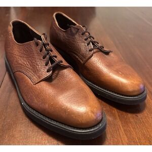 Vintage Union Made USA Leather Oxford Shoes 9.5D EVA-Tech Sole Workwear UFCW 80s